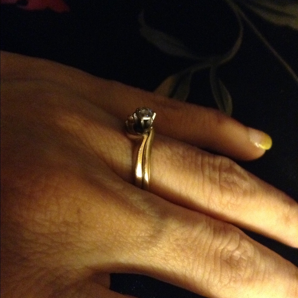 Vintage20yr old14K gold and diamond ring set